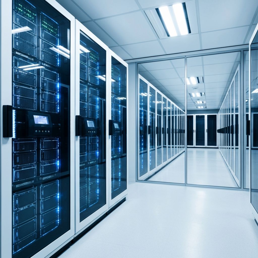Modern data center interior